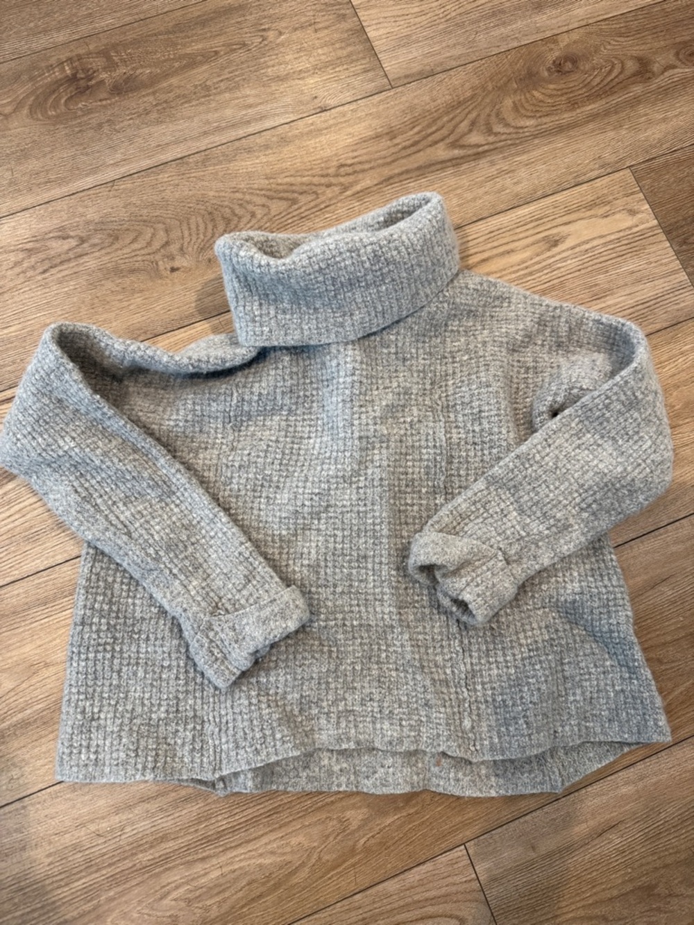 Cozy Gray Turtleneck Sweater for Women
